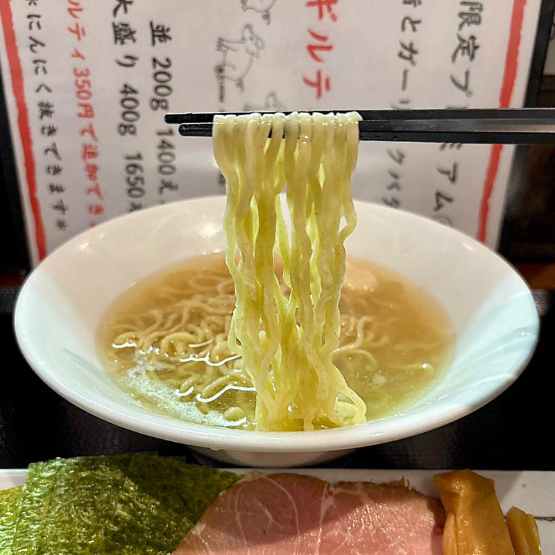 ヤガラ煮干しプレミアムらーめん塩(藤)