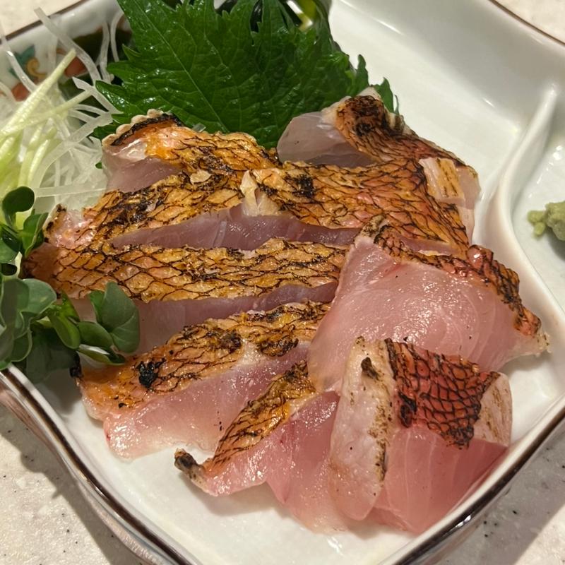 炙り金目鯛の刺身(とりさだ)