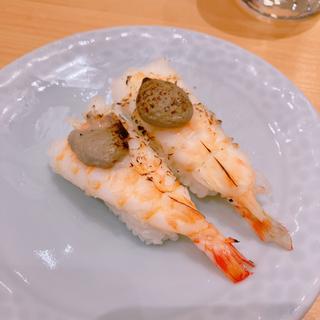 車えび かに味噌のせ(雛鮨新宿丸井アネックス)