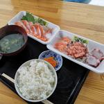 刺身パック ご飯 味噌汁 漬物 追加刺身パック(小野里鮮魚センター )
