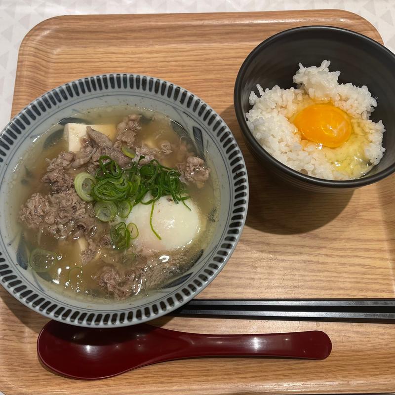 肉汁どうふ　たまごかけごはんセット(肉うどん・肉どうふ えん ASTY静岡店)
