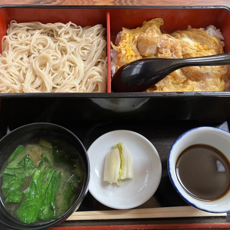 カツ丼ともりそばのセット(浅野屋)