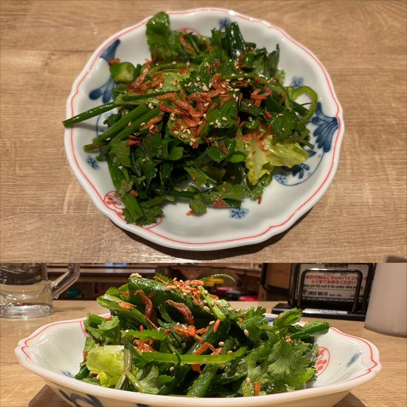 パクチーサラダ(横浜五番街いち五郎)