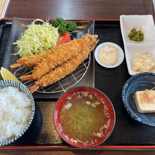 エビフライ定食(海鮮和食処くろさか)