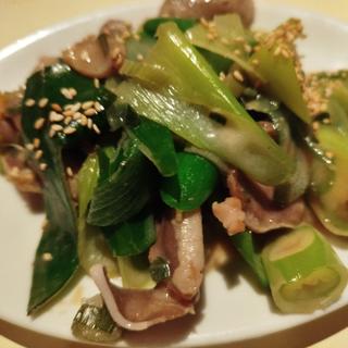 タン塩ネギ炒め(Open Kitchen 104)