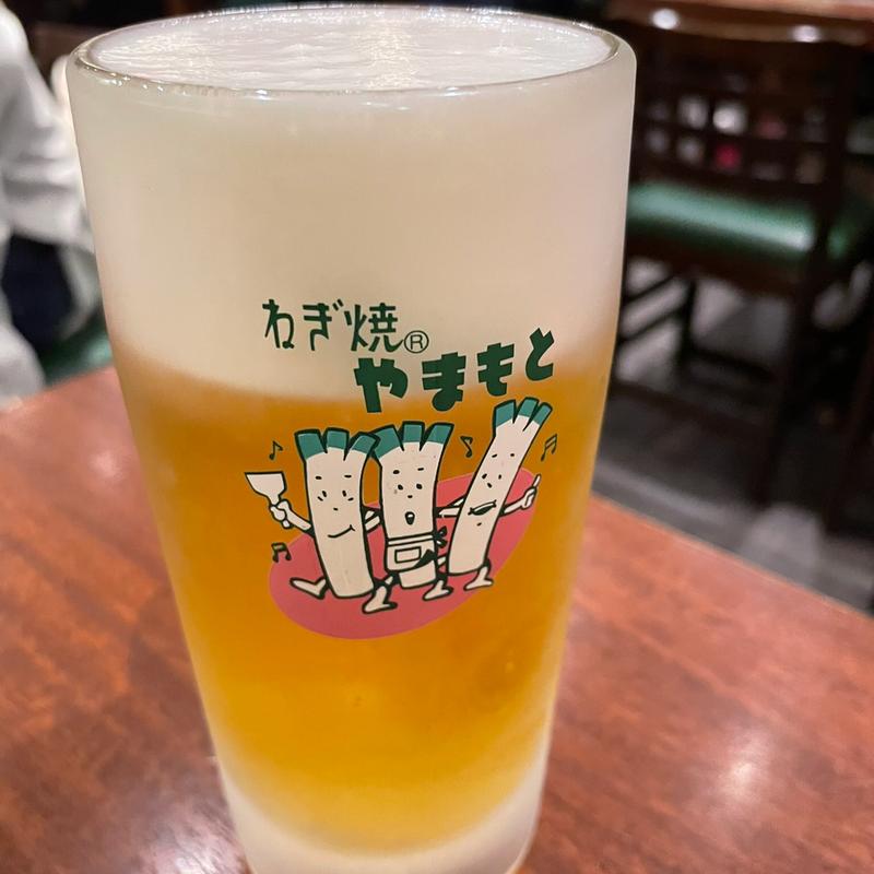生ビール(ねぎ焼 やまもと 梅田エスト店)