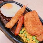 鉄板ハンバーグ元気盛り
