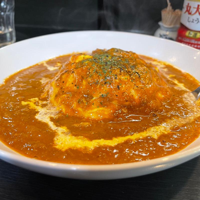 チキンカレーオムライス　大盛り(とらさんのみせ)