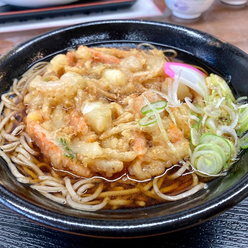 かき揚げそば温(道の駅 湯西川 レストラン)