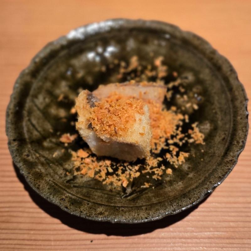 甘鯛と蓮根の唐揚げ 香りつけたパン粉(にしぶち飯店 )