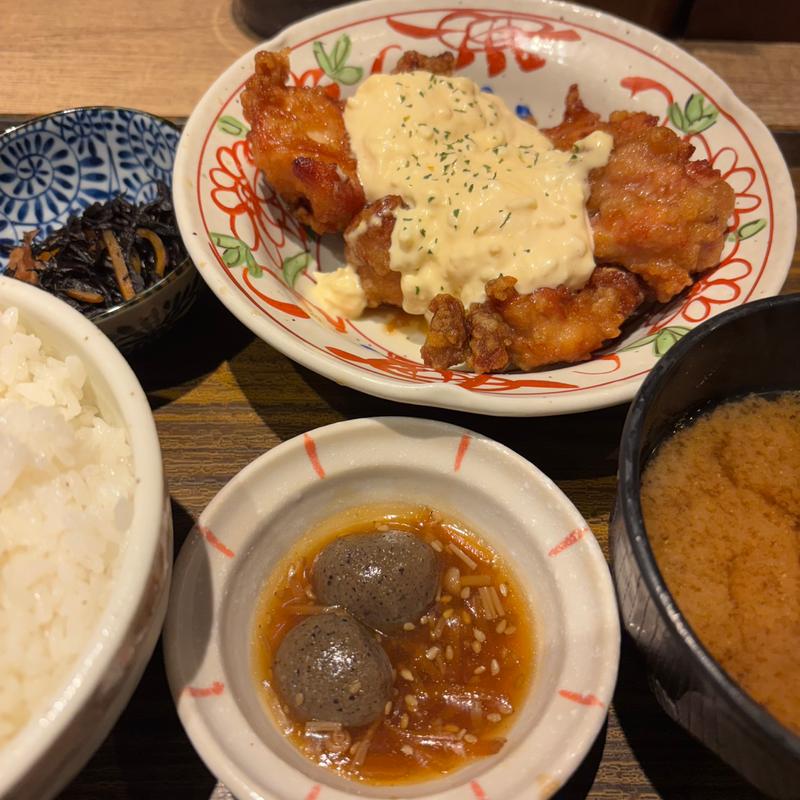 チキン南蛮定食(恵比寿 土鍋炊ごはん なかよし 水道橋店)