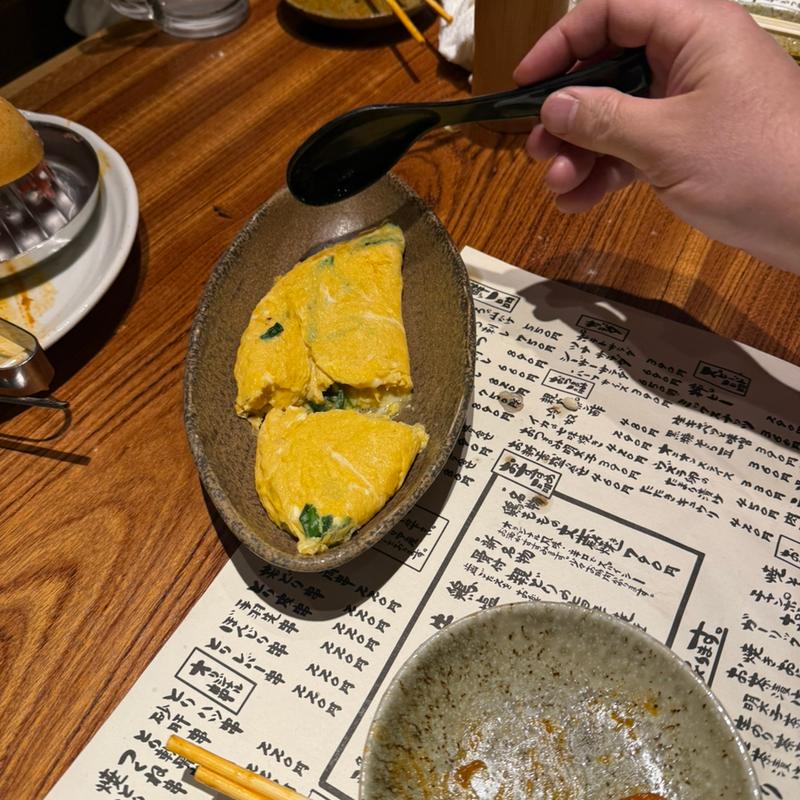 ニラ玉オムレツ(鍛冶屋 文蔵 新越谷ヴァリエ店)