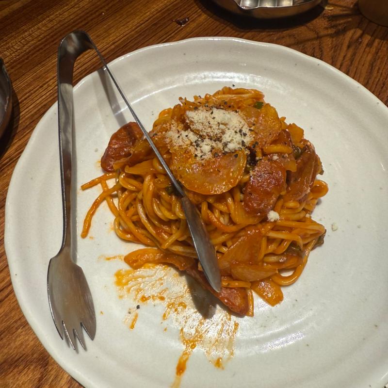 チャンポン麺のナポリタン(鍛冶屋 文蔵 新越谷ヴァリエ店)