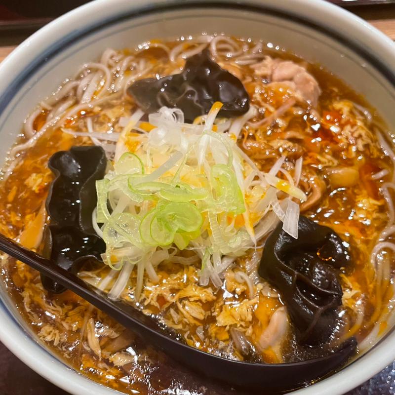 親子卵とじあんかけスーラーそば(十割そば会 北上店 )