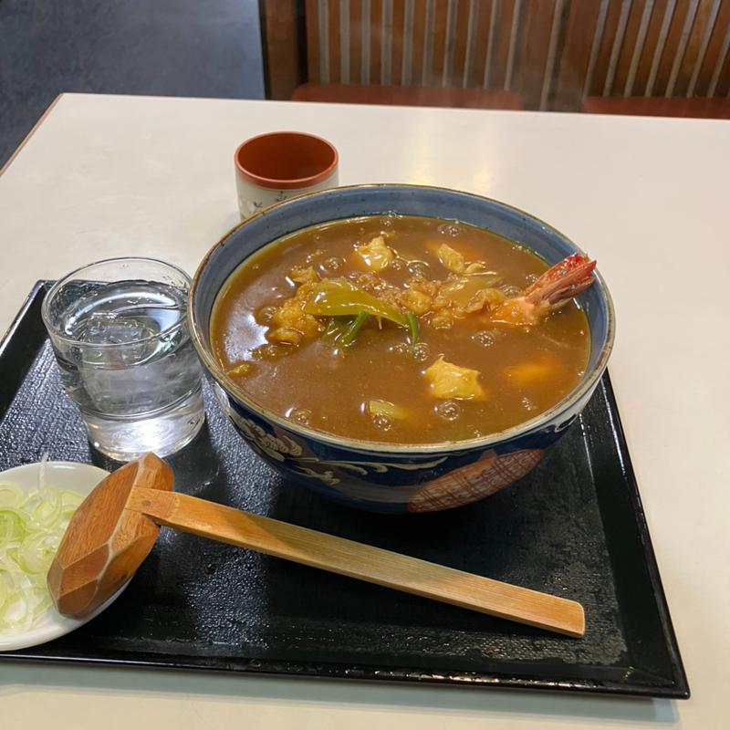 天ぷらカレーうどん(丸中そば店 )