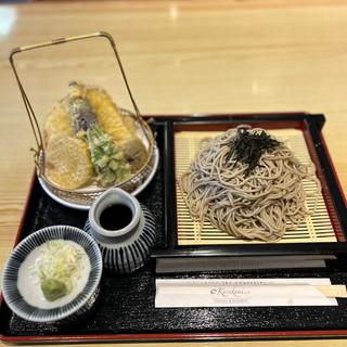野菜天ざる蕎麦大盛(麺処 喜楽庵)