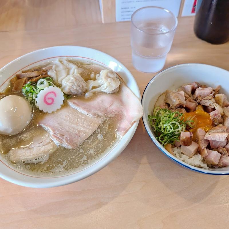 特製煮干しらーめん チャーシュー丼(らーめんひさまつ軒)