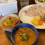 カレー2種盛りのセット