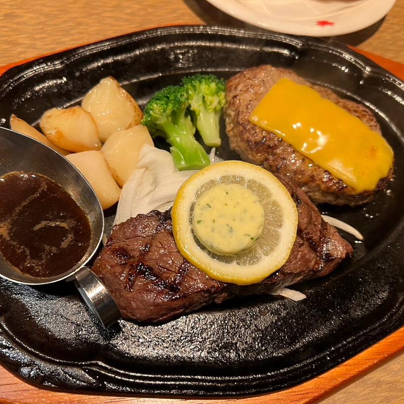 ツートップステーキ120gセット(肉の万世 越谷店)
