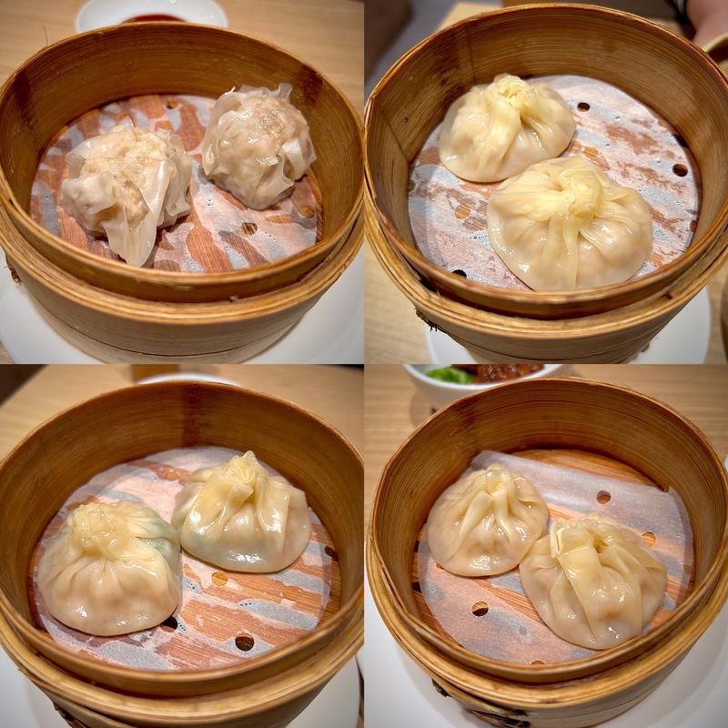 焼売、特製小籠包、大葉小籠包、チーズ小籠包(九份小籠包 ララガーデン長町店)