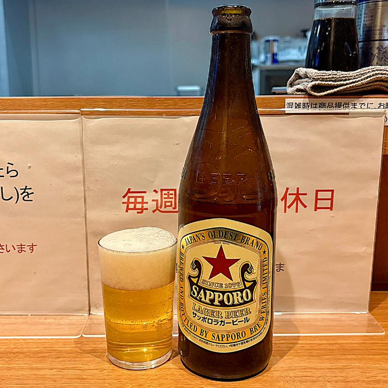 ビンビール(喜多方ラーメン 新じま)