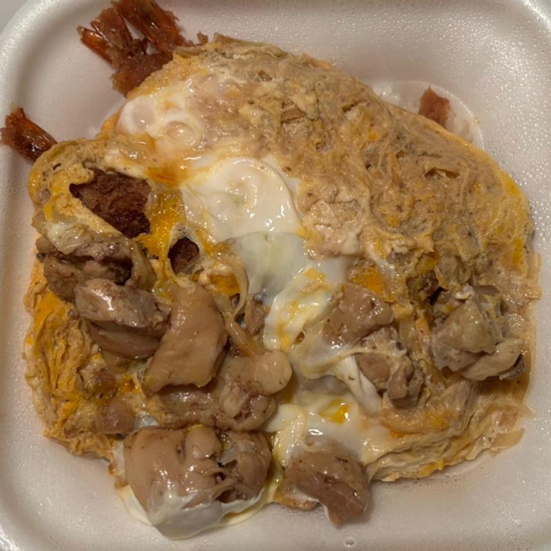 海老タレカツと親子丼の会い盛り丼(かつや 大阪枚方店)