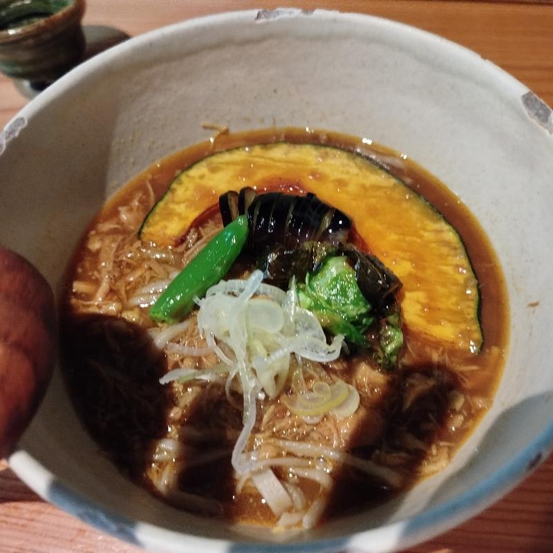 スープカレー南蛮蕎麦(蕎麦前酒場 南口のはんさむ)