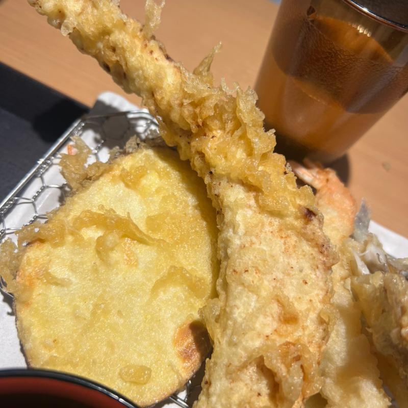 さつまいも天ぷら とり天(まきの定食)(まきの西神戸)