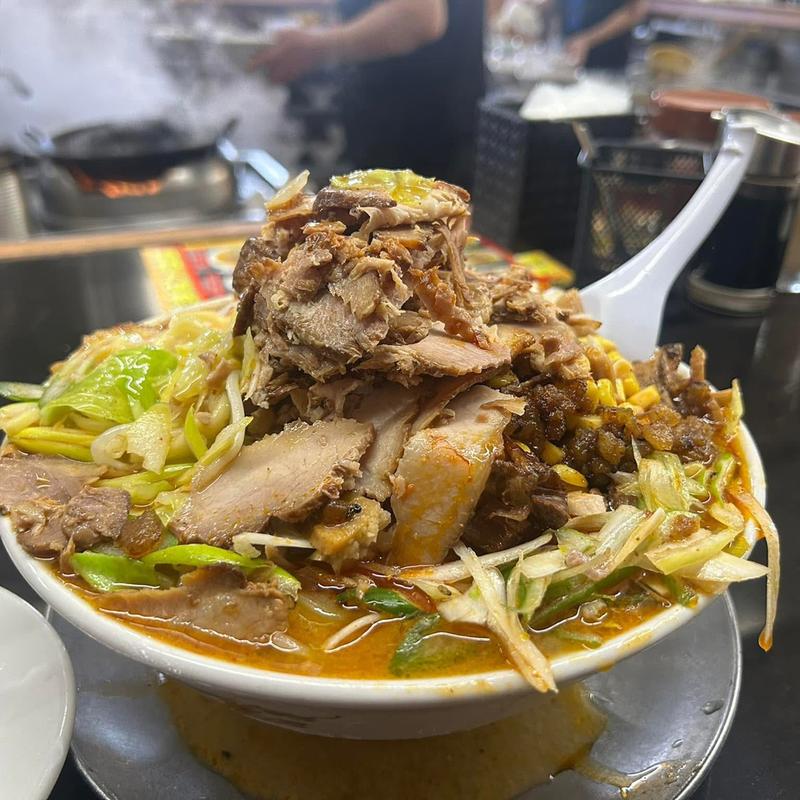 ネギブタ 大盛り 肉ダブル(手打らーめん 勝龍)