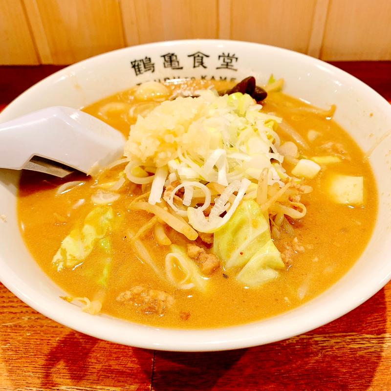 越後濃厚味噌ラーメン(新潟駅前大衆食堂 鶴亀食堂)