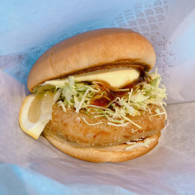 和風旨（うま）だれのとり竜田バーガー 〜くし切りレモン添え〜(モスバーガー所沢西口店)