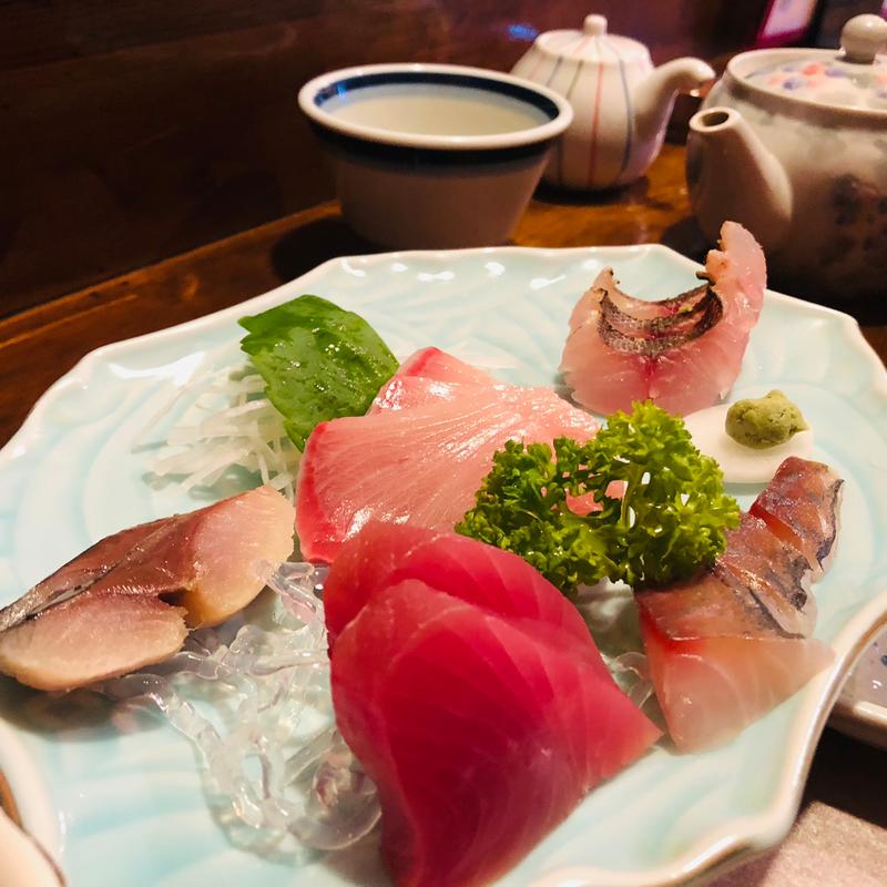 枕崎地魚五種盛り合わせ_枕崎地魚さしみ定食（上）(魚処 まんぼう )