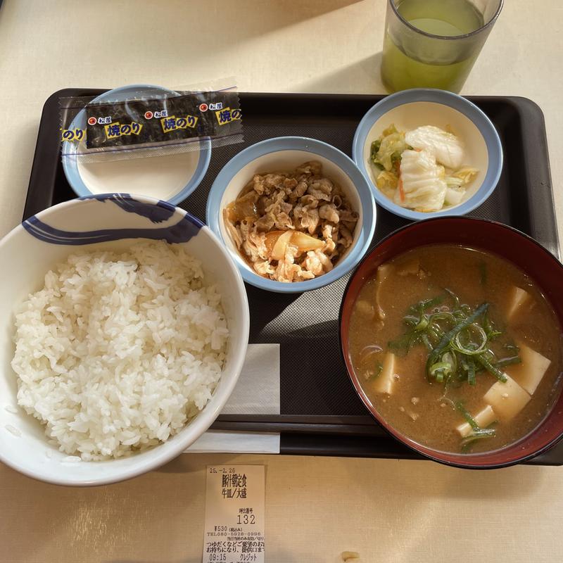 豚汁朝定食/牛皿(松屋 港南台店)