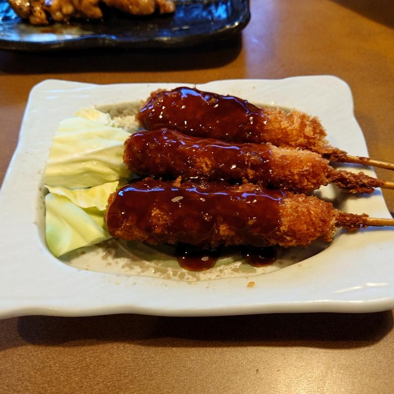 ソース串かつ 3本(味の民芸 成田ニュータウン店)