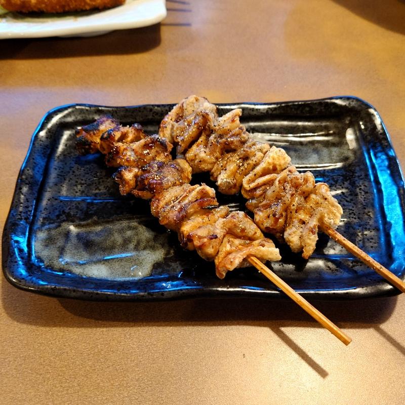 『民串』鶏かわ串揚げ(味の民芸 成田ニュータウン店)