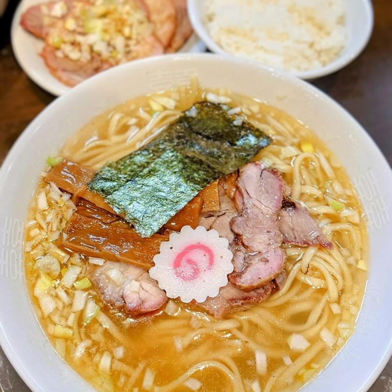 東京塩ラーメン 焼豚皿 小ライス(自家製麺 うるち)