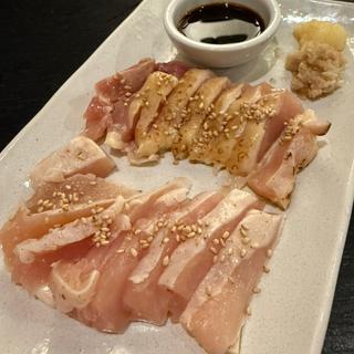 鳥刺 盛り合せ （もも肉、胸肉） 