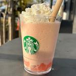 白桃と桜わらびもち フラペチーノ(スターバックス・コーヒー 松井山手店 )