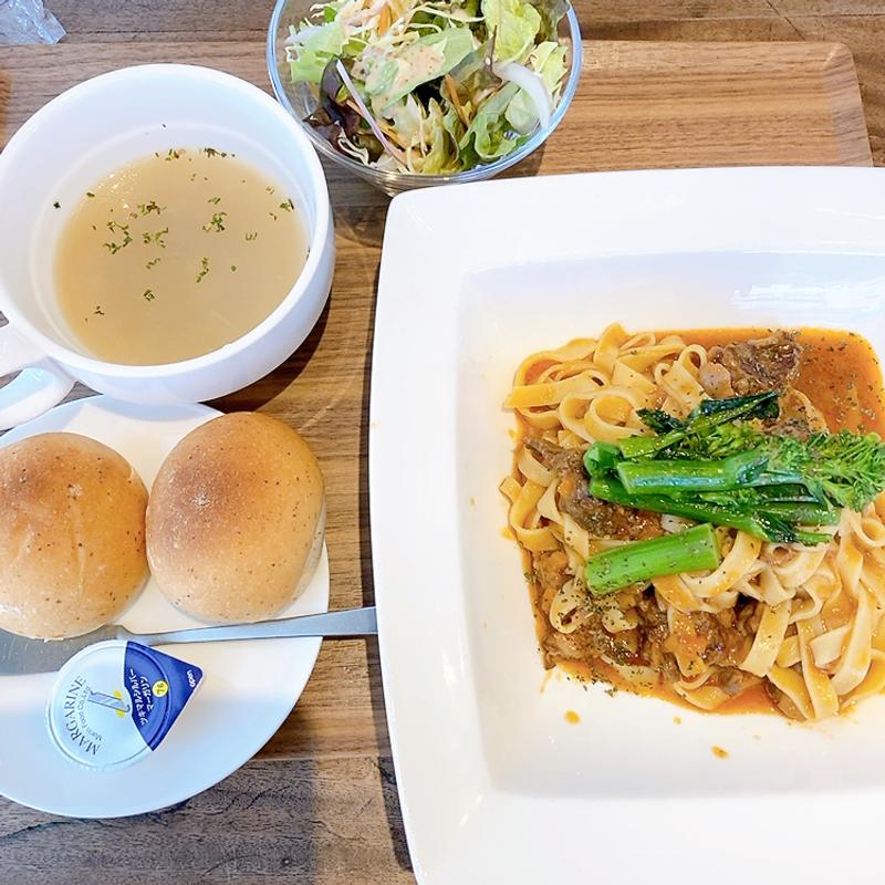 今月のランチセット（国産牛とはなっこりーのラグーパスタ）(創作イタリアン Cerchio〜ITARIANO&BAR〜)