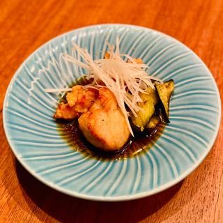 彩ランチ小会席　揚げ茄子と鳥唐揚げの甘酢餡(美食米門品川港南 Ｗｉｎｅ＆Ｇｒｉｌｌ )