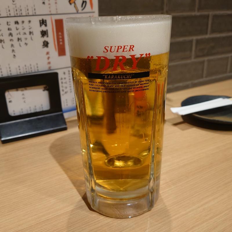 生ビール メガジョッキ(炭火焼鳥 暖)