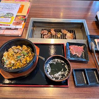 石焼ビビンバランチ+カルビ+ロース(安楽亭 八千代高津店)