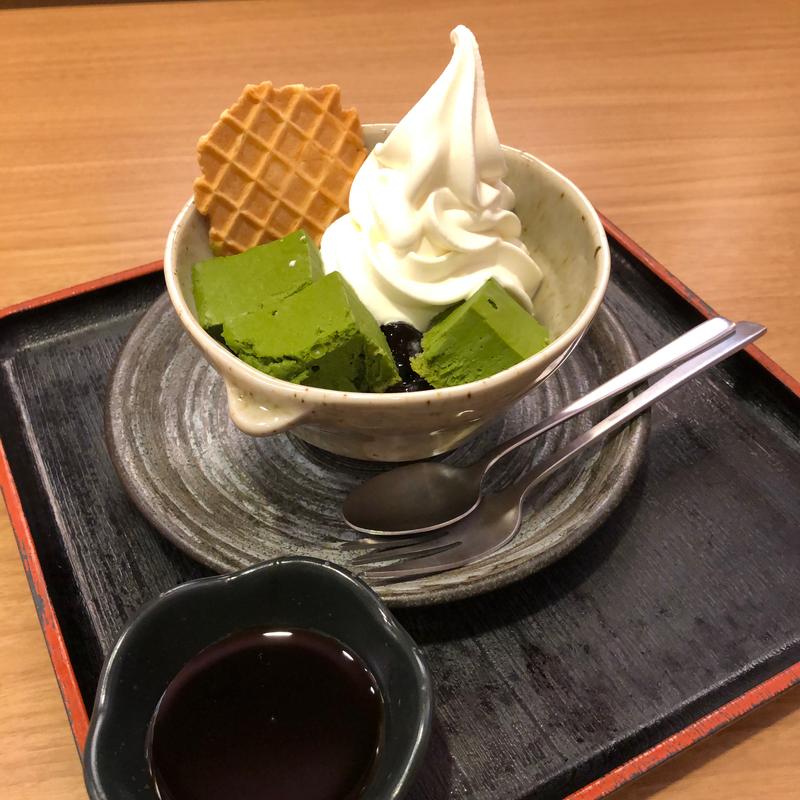 黒糖ゼリーと抹茶ムース(夢庵 水元公園店)