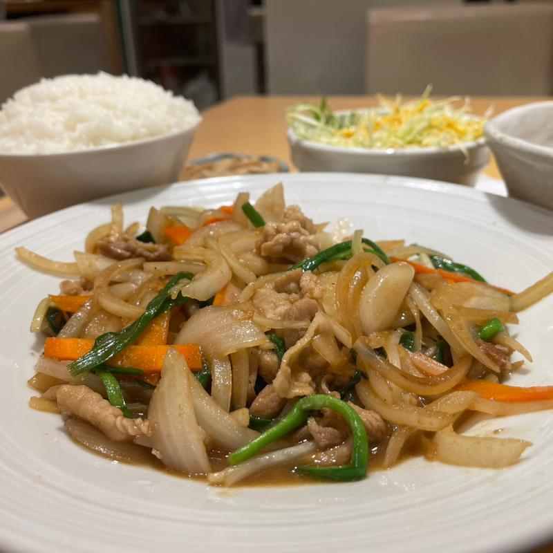 プルコギ炒め定食　大盛り(キッチンふくふく)