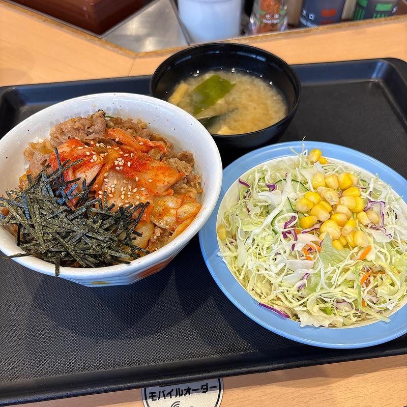 キムチ牛めしランチセット（並盛）(松屋 花小金井駅前店 )