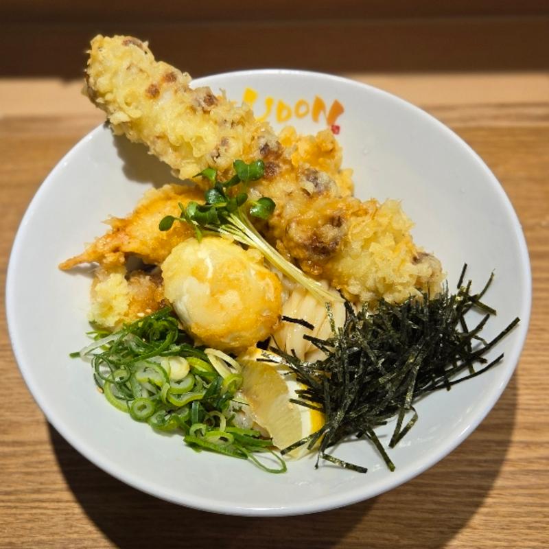 とりちく玉天ぶっかけUDON(千年UDON)