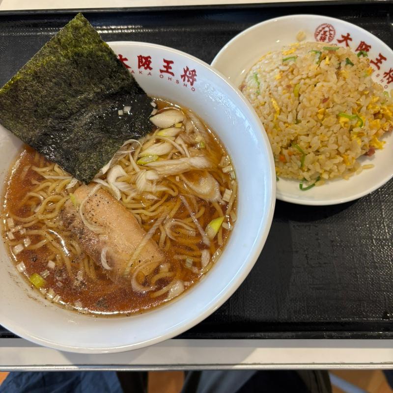 中華そば半チャーハンセット(大阪王将 イオンモール鳥取北店)