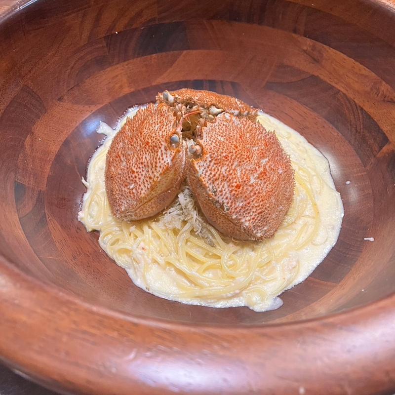13,500円　〆の料理　毛蟹パスタ(伊中同宴 KAZU)