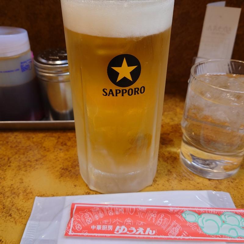 生ビール（中ジョッキ）(中華厨房 ゆうえん 松戸駅西口店)