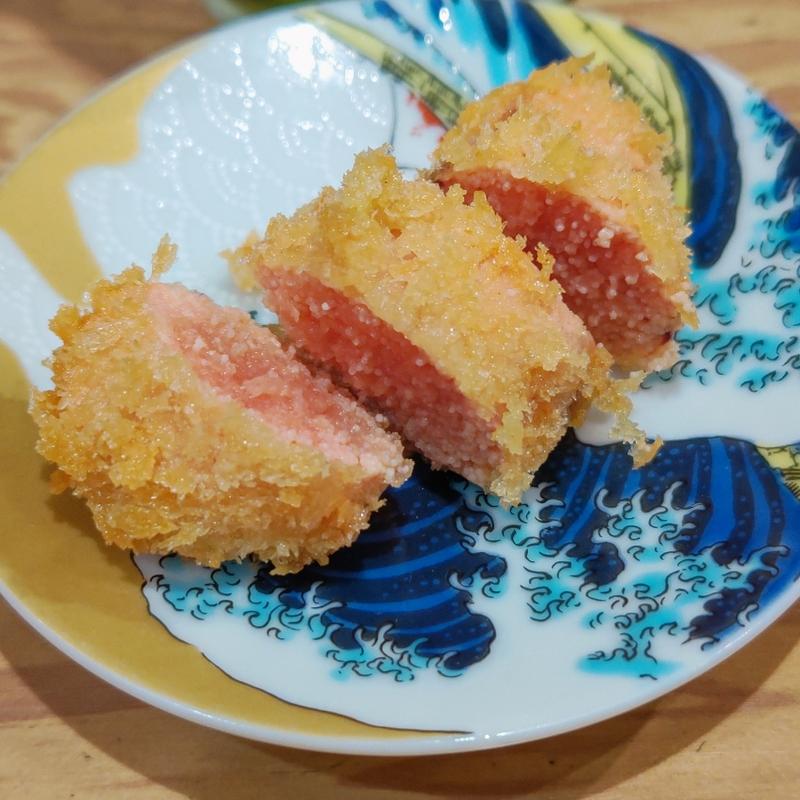 生たらこフライ( 海鮮レアカツ 手巻きずし KITSUNE(狐))